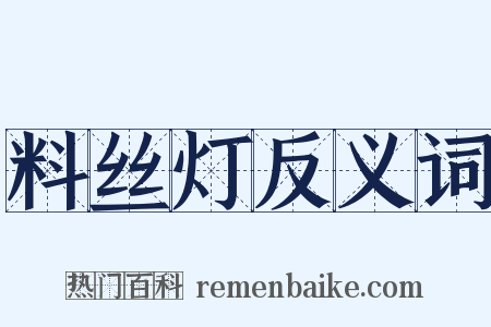料丝灯反义词是什么意思的图片